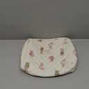 uekeboag Quilted Cotton Makeup Bag,Coquette Quilted Toiletry Bag for Women and Girls,Floral Coquette Pouch,Cute Kawaii Travel Cosmetic Bags(White Bear)