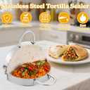Stainless Steel Tortilla Sealer Crimper - Tacos Tortilla Maker for 6 Inch Burritos, Tacos, Quesadillas, Dumplings - Mess Free Cooking