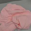 HAIRUO Cotton Linen Table Cloths Retro Farmhouse Heavy Fabric Table Cover Pink White Washable Table Top for Parties Coffee Kitchen Picnic Round Table Cloth (Pink,Round, 40")