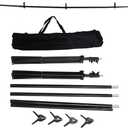 Adjustable Photo Backdrop Stand, Photography Background Support System Kit with Carrying Bag, for Photo Video Studio 2x3m