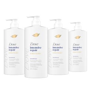 Dove Shampoo 4 Pack Intensive Repair for Damaged Hair with Bio-Protein Care Technology and Amino Serum 28 Fl Oz