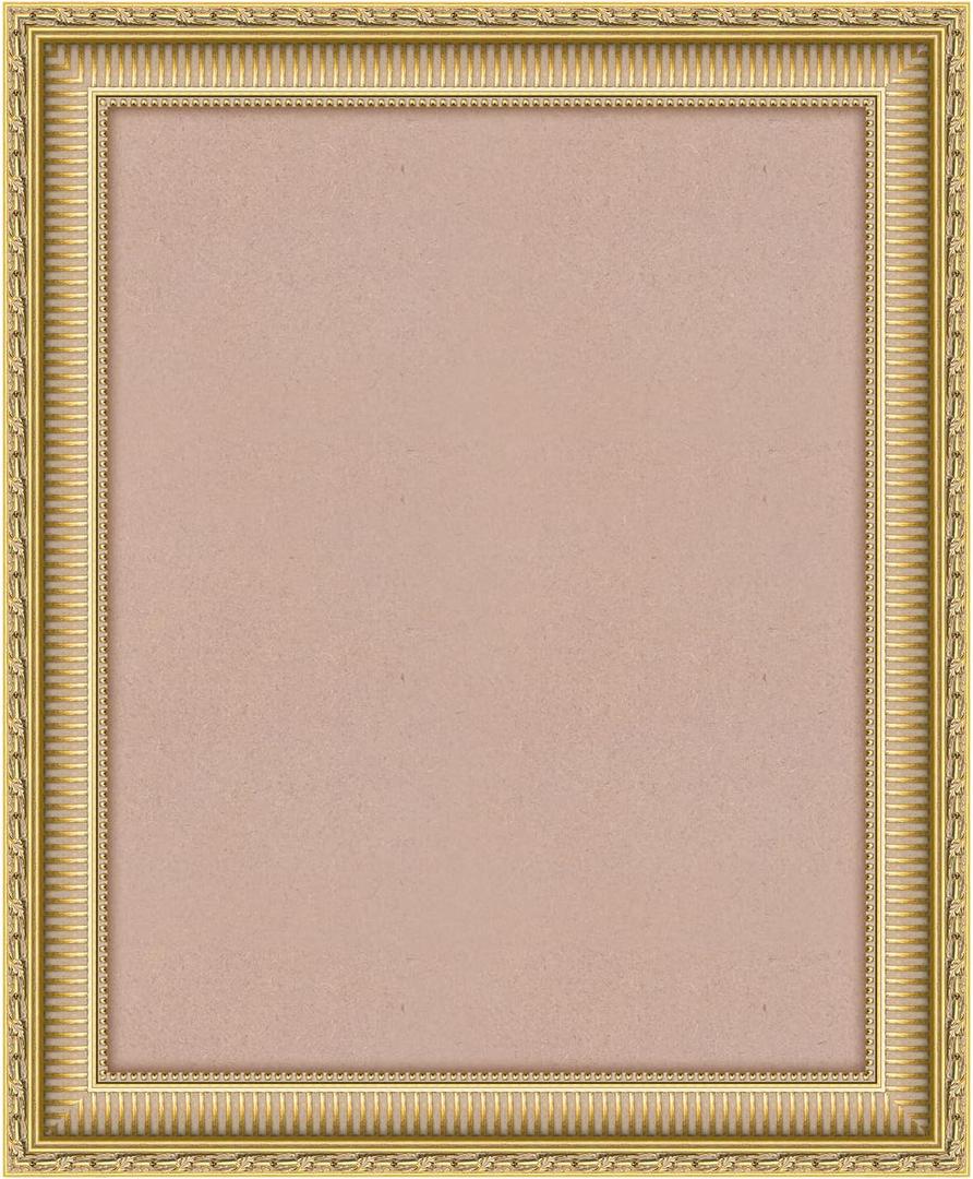 ArtXO Wood 16x20 Wall Display Frames for Photo Canvas Diploma Puzzles Decor: Classic Gold Family Friends Picture Frames 16 by 20 inch, Gallery Wall Mounting Poster Framed
