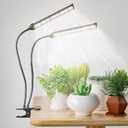 GooingTop Grow Light LED Gooseneck Lamp,6500K 80W Full Spectrum 144 LED Plant Lamp Clip-on Desk for Indoor Plants Growing,Lighting Brightness Changeable,Timer 4 8 12 18Hrs (XX-Large, White 6500K)