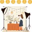 Kate Boho Backdrops Flowers Arch Photo Background Bohemia Style Portrait Photoshoot Backdrop, 7x5ft