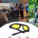 4 Pair Motorcycle Glasses Riding Glasses UV Protection Windproof And Dustproof Motorcycle Foam Cushion Goggles