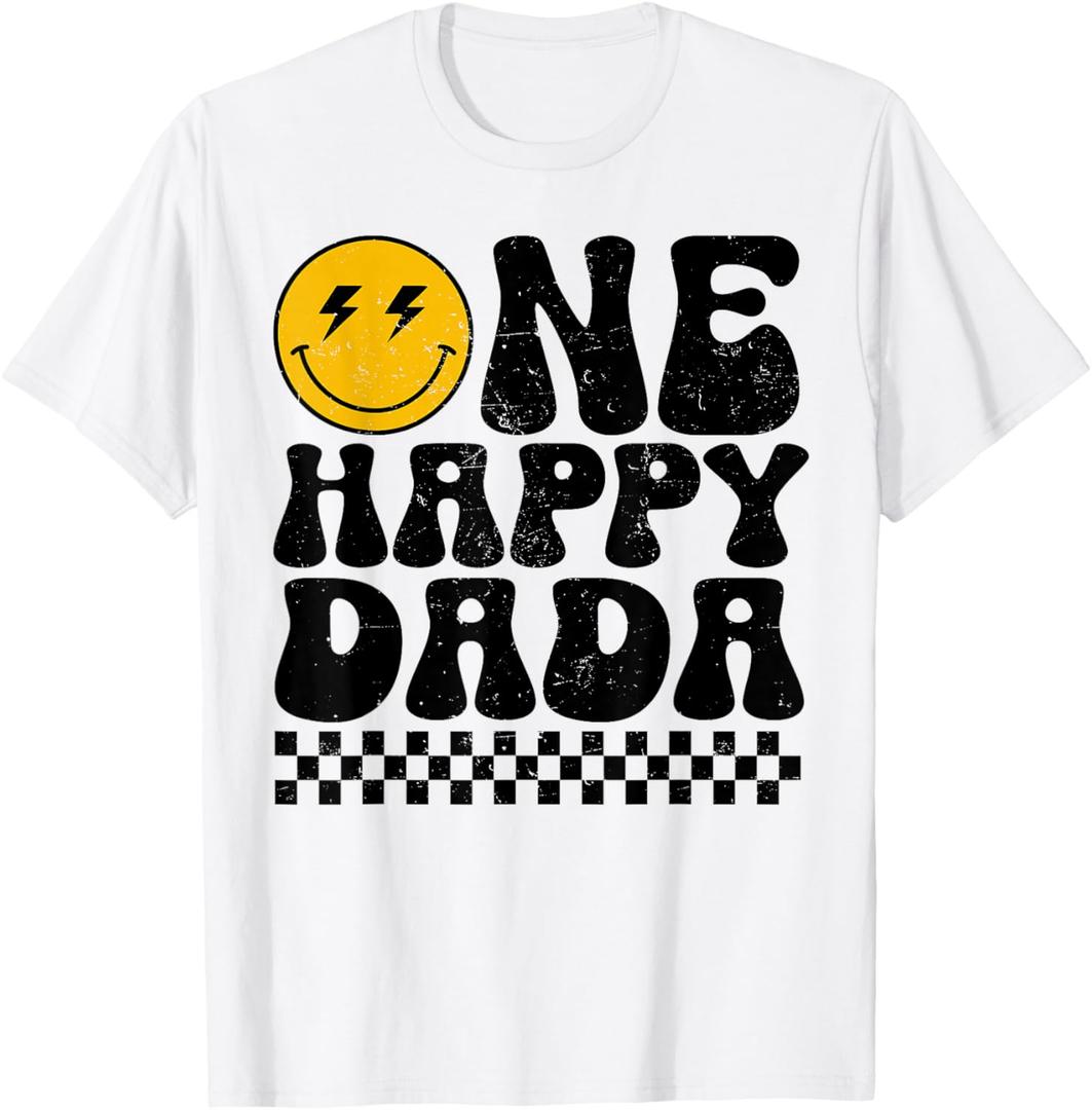 One Happy Dude Dada 1st Birthday Family Matching T-Shirt