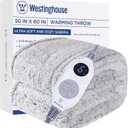 Westinghouse Electric Blanket Throw Size, Soft Plush Sherpa Heated Blanket with 6 Heating Levels & 2-10 Hours Auto-Off, Machine Washable, 50x60 inches, Grey
