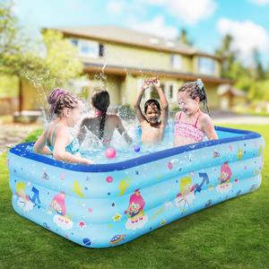 Seasons Inflatable Pool for Kids 80"x48"x20" PVC Thickened Swimming Pool for Summer Garden & Outdoor Backyard Water Parties