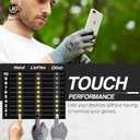Safety Work Gloves with Touchscreen Fingers, 1 Pair Thin & Lightweight Working Gloves, Ideal for Warehouse Workers, Delivery Drivers, Nitrile Foam Coated Grip Gloves for Women and Men (Gray, M)