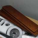 52" Lighted Ceiling Fan, Solid Wood Ceiling Fan, with Remote Control and DC Motor, 5 Blades, Suitable for Living Rooms, Bedrooms, Farmhouses, Hallways, Indoor and Outdoor Ceiling Fans - Black + Walnut