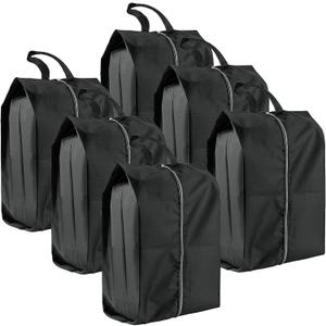 Shoe Bags for Travel, 6 Pack Extra Durable Travel Shoe Bags for Storage and Packing, Reusable Water-proof Shoe Bag with Smooth Zipper, Portable Travel Essentials