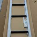 RV Bunk Bed Ladder, 55" Interior Adjustable Travel Trailer Twin Bed Step Ladders with 4 Hooks and Foot Caps, Heavy Duty Metal Dorm loft Camper Ladders, Portable Stairs Steps, Load 330 LBS