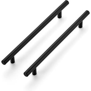 Ravinte 10 Inch Cabinet Handles Matte Black Drawer Pulls Stainless Steel Kitchen Cabinet Hardware Cabinet Pulls 10" Length,7-1/2" Hole Center|5 Pack