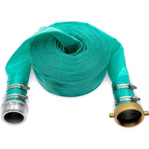 SAFBY Pump Water hose Discharge With Aluminum Pin Lug Hose Shank Coupling Set, Heavy Duty Three layer Backwash Drain Hose for pool, Backwash Hose, Lawn,Garden (100 feet, 2 inch)