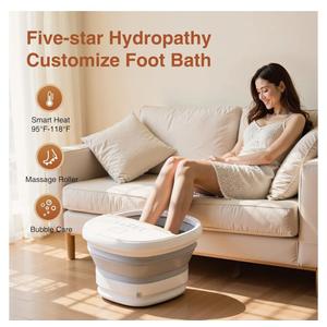 Pedicure Foot Spa with Bubble and Heat,Collapsible Foot Soaking Tub with Remote Control,Pedicure Tools for Feet,Foot Bath Soak Tub Gift for Women/Men,Mom/Dad