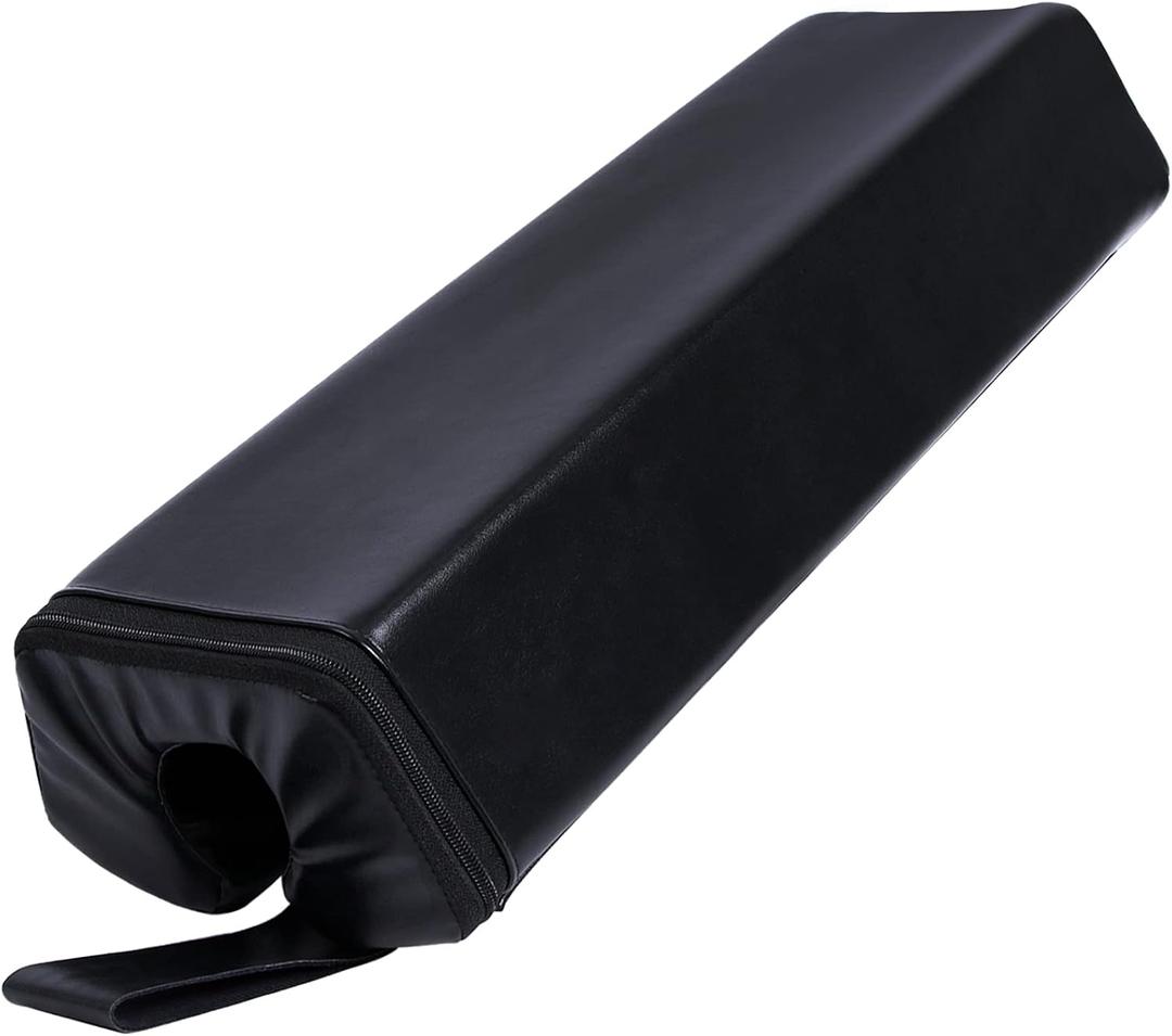 POWER GUIDANCE Square Hip Thrust Pad Barbell Squat Pad Protective Pad for Barbell Bench Press, Barbell Hip Thrusts, Weight Lifting, Squats, Lunges - Fit Standard and Olympic Bars (Black)