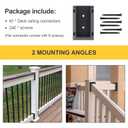 Goovilla Deck Railing Bracket Connectors, 2x4 Wood Lumber Post Brackets, 40 PCS Sturdy Nylon With 240 PCS Coating Screws for Wooden Stair Fence Handrail, Black