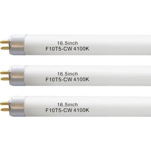 F10T5-CW 16" 4100K Fluorescent Linear Light Bulb,T5 10W Cool White Bulbs Replacement for Jasco,Philips,G5 Miniature Bipin Base(3 Pack)