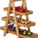 Vintiquewise 3-Tier Wooden Tray Farmhouse Inspired Cupcake Stand Dessert Platter Pastry Holder Appetizer Display for Wedding Party Baby Shower or Tea Time Ideal Decor in Kitchen, Dining or Coffee Bar