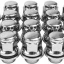 M12x1.25 Lug Nuts with Mag Flat Seat 20 pcs 13/16" 21mm Hex 1.5in Chrome Compatible with Q70 Q45 Q50 G37 I30 350Z 370Z 200SX