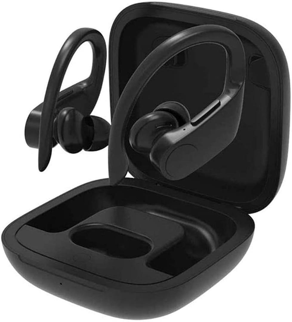 Wireless Bluetooth Sports Headphones - IPX5 Waterproof Bluetooth 5.0 in-Ear Bass Earphones Running Workout Headset with Earhook Microphone