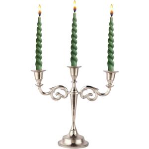 3 Arm Candelabra Taper Candle Holders Decorations Indoor Kitchen Dcor Table Candles Candlestick Candelabra Centerpiece (Silver)