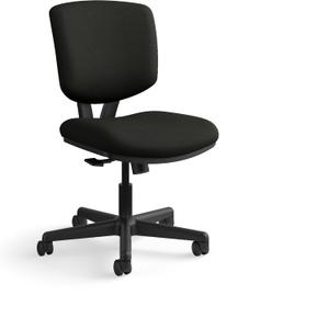 HON Volt Armless Office Desk Chair Comfy, Ergonomic Recline, Softhread Leather Back Seat, Swivel Desk Chair, Black, Computer Chair for Office Desk