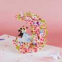 2 x Couple Dancing in the Moon Pop Up Anniversary Cards, 6x8in Wedding Anniversary Card, Valentines Day Card, 3D Romantic Gifts for Her, Him, Husband, Wife, Mom, Dad (Dancing in the Moon).