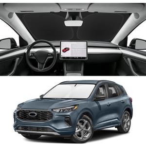 Custom Fit Windshield Sun Shade for Ford Escape 2020-2026, Blocks UV & Heat, Front Window Sunshade Accessorie, Easy Fold & Store Keep Your Car Cooler