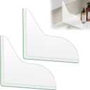 2 Pack Shower Corner Water Guard,Clear Self-Adhesive Splash Guard for Bathtub,Silicone Bathroom Shower Splash Guards to Keep Water in Bath,Easy to Install