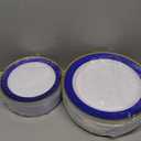 100Pack Plastic Plates Disposable Heavy Duty for Christmas Include 50PCS 10.25inch Dinner plates and 50PCS 7.5inch Dessert Plastic Plates for Party Wedding Birthday New Year (Blue)