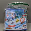 Slot Car Race Track Sets with 360° Thrill Loops & 4 High-Speed Cars, 64 Pcs Large Flexible Racing Track for Kids Ages 3-5 4-8 8-12, Race Car Toys Gift for Boys Girls Birthday Christmas