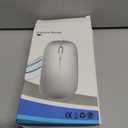 Wireless Bluetooth Mouse Rechargeable Laptop Mice with LED Lights Silent Slim Use(BT5.2 and 2.4G Portable USB Receiver)Dual Mode Computer Mouse for Laptop/iPad/Tablet/Apple/Computer/Mac(Purple)