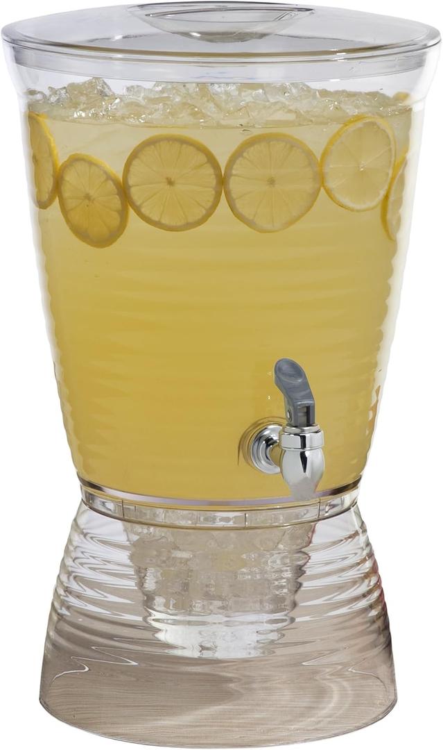CreativeWare Bark Beverage Dispenser, 2.5 Gallon, Clear, (Pack of 1) (2.5 Gallon)