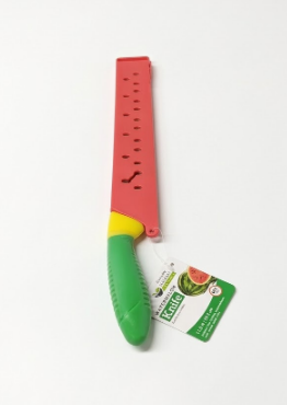Everyday Watermelon Knife & Blade Cover BPA Free Soft Grip 11.5"