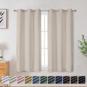 OVZME 100% Blackout Curtains 96 Inch Length 2 Panels Set for Bedroom, Full Light Sound Blocking Energy Efficient Thermal Insulated Curtains for Living Room(Grommets, 2x40Wx96L, Gold)