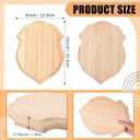 Kigley 6 Pcs Unfinished Wood Plaque Wooden Shield Plaque Wood Sign for Crafts Boards Carving Crafting, for Burning Projects Slab Pallets for Table Top(12 x 9 Inch)