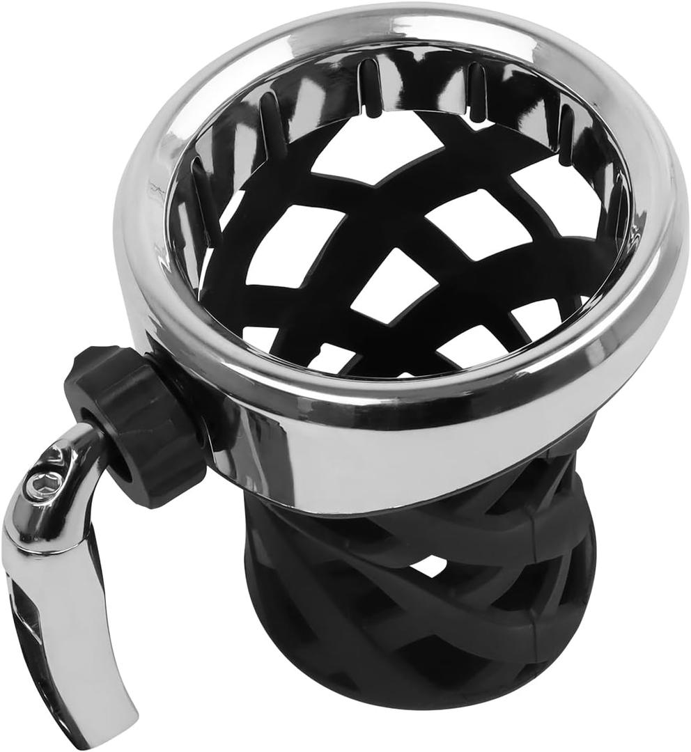 Motorcycle Drink Cup Holder Handlebar Cup Mount Replacement for Honda Goldwing 1800 GL1800 F6B 2001-2023 Water Bottle Holder (Chrome, 138MM/5.4" Height)