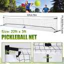 TOBWOLF 22x3ft Pickleball Net, Official Regulation Size for Indoor/Outdoor Play
