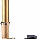 Black Tubular Tub Drain Kit 1-1/2" Brass Pipe with Tip-Toe Bathtub Drain Stopper, Touch-Toe Bath Plug Waste and Overflow, Welsan Assembly Replacement Set(Matte Black)