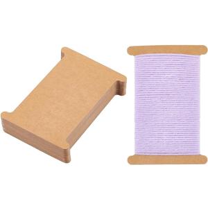 PH PandaHall 50pcs Ribbon Storage Organizer Cardboard Ribbon Spools Embroidery Floss Bibbon for Thread Holder Empty Yarn Bobbin for Cotton Thread Cross Stitch Craft DIY Sewing 5x3.5 Inch