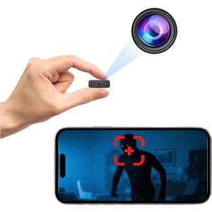 Mini Spy Camera Wireless Hidden, WiFi Home Security Cam HD1080P Small Surveillance Camera Nanny Cams,Remote Viewing,Clear Night Vision, Motion Detection