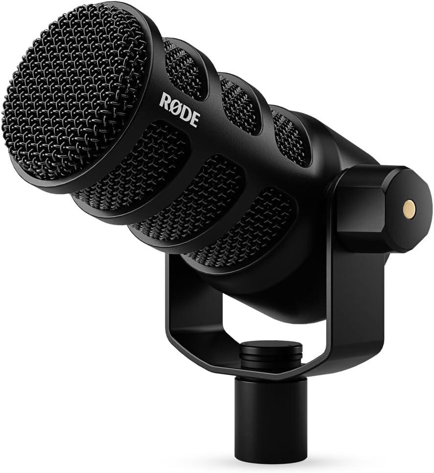 RDE PodMic USB Versatile Dynamic Broadcast Microphone With XLR and USB Connectivity for Podcasting, Streaming, Gaming, Music-Making and Content Creation (Black)
