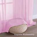 Lecloud Light Pink Sheer Curtains 108 Inches Long 2 Pcs, Airy Light Filtering Rustic Farmhouse Curtains for Bedroom, Dual Rod Pocket Solid Color Living Room Decor Drapes, Each Panel 59" W x 108" L
