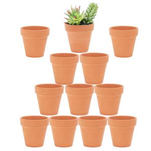 Yishang 2.5 inch Black Terracotta Pots with Drainage Holes,Small Mini Clay Ceramic Pottery Planter,Cactus Flower Terra Cotta Pots,Succulents Nursery Pots for Indoor/Outdoor Plants,Crafts-12 Pack
