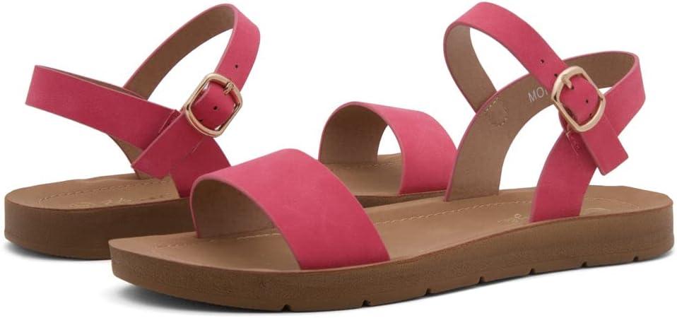 Soda Kids Open Toes One Band Ankle Strap Flat Sandals 1Y