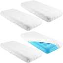 Breling Kids Air Mattress Fitted Sheets Compatible with Intex Cozy Kidz (Sheet Only) Toddler Inflatable Mattress Sheets for Kids Sleepover Party Travel Camping Airbed (White,4 Pcs)