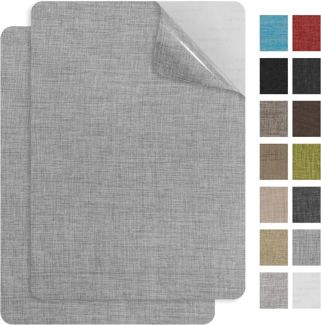 2Pcs 8 * 11Inch Couch Patches Repair Fabric, Self-Adhesive Couch Repair Patch with Strong Glue, Repair Patch for Sofa, Tote Bags, Car Seats, Furniture, Etc(Grey)