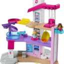 Fisher-Price Little People Toddler Toy Barbie DreamHouse Playset with Music Lights & Figures for Pretend Play Kids Ages 18+ Months, 3 feet tall and 4 feet wide