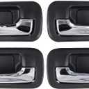NewYall Interior Door Handles Set for Honda Civic 2001-2005 Front Rear Left Driver Right Passenger Side